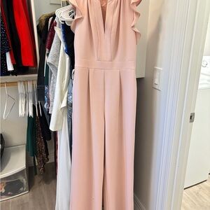 Vince Camuto Pink Ruffled Jumpsuit